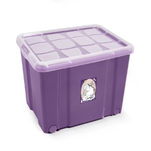 Caja Fantasy Animals Press Con Ruedas Base Opaca Tapa Transparente